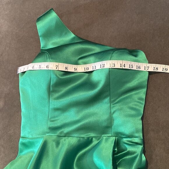Women’s Green One Shoulder FullLength Prom Party Formal Dress CorsetBack Size S - Picture 13 of 13